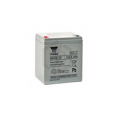 Batterie Plomb étanche NPH5-12 Yuasa 12V 5ah