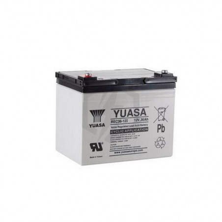 Batterie plomb étanche REC36-12 Yuasa 12v 36ah