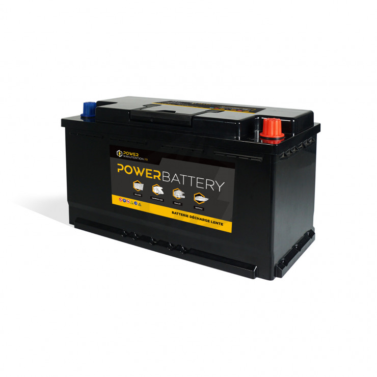 Batterie décharge lente Power Battery 12v 100ah double borne