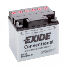 Batterie moto Exide E60-N30L-B Y60-N30L-B 12v 30ah 300A