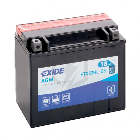 Batterie moto Exide ETX20HL-BS YTX20HL-BS 12v 18ah 270A