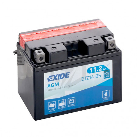 Batterie moto Exide ETZ14-BS YTZ14-BS 12v 11.2ah 205A