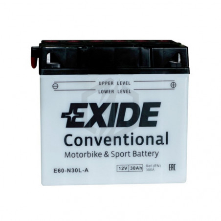 Batterie moto Exide E60-N30L-A Y60-N30L-A 12v 30ah 300A