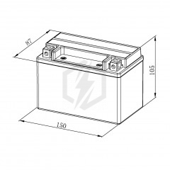 Batterie moto Bosch FA102 YTX9-BS 12V 8AH 120A