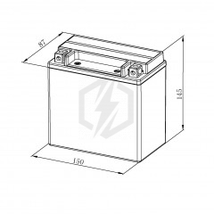 Batterie moto Bosch FA106 YTX14-BS 12V 12AH 200A