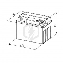 Batterie moto Bosch FA109 YTX4L-BS YT4L12V 3AH 50A