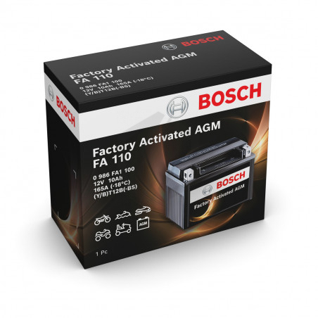 Batterie moto Bosch FA110 YT12B-BS 12V 10AH 165A