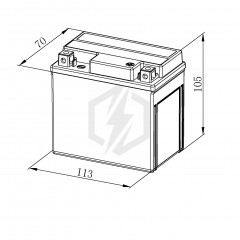 Batterie moto Bosch FA111 YTX5L-BS 12V 4AH 70A