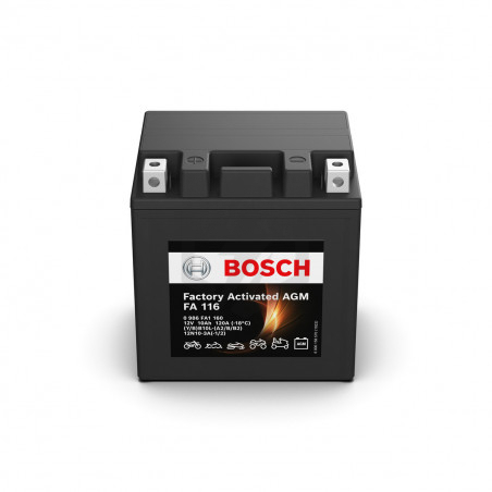 Batterie moto Bosch FA116 YB10L-A2 12N10-3A 12V 10AH 120A