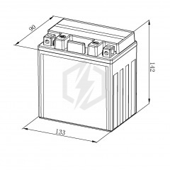 Batterie moto Bosch FA116 YB10L-A2 12N10-3A 12V 10AH 120A