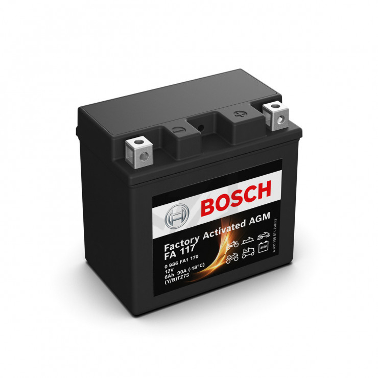 Batterie moto Bosch FA117 YTZ7S 12V 6AH 90A