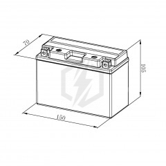 Batterie moto Bosch FA121 YT9B-BS 12V 8AH 115A