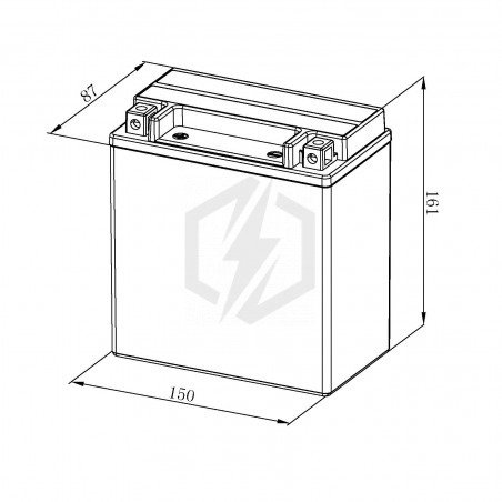 Batterie moto Bosch FA124 YTX16-BS 12V 14AH 230A