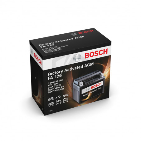 Batterie moto Bosch FA126 YTX20H-BS YTX20-BS 12V 18AH 310A
