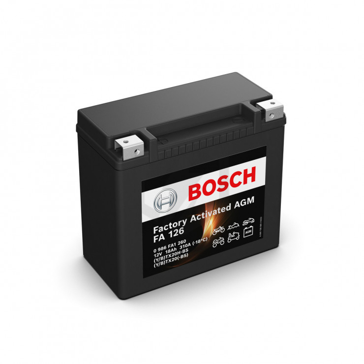 Batterie moto Bosch FA126 YTX20H-BS YTX20-BS 12V 18AH 310A
