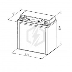 Batterie moto Bosch FA128 YB9L-A2 12N9-3B 12V 9AH 100A