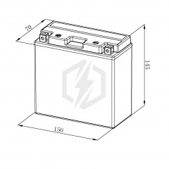 Batterie moto Bosch FA132 YT14B-BS 12V 12AH 175A