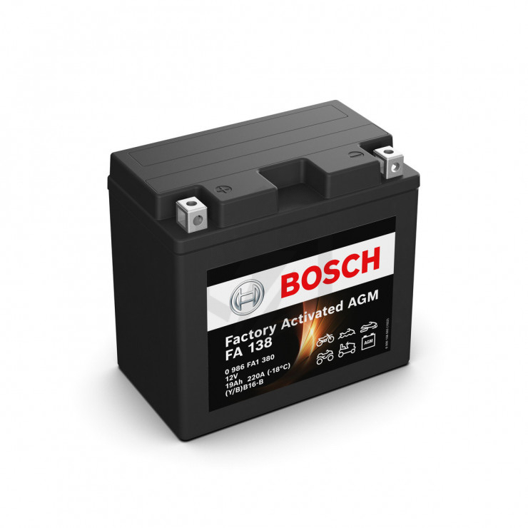 Batterie moto Bosch FA138 YB16-B 12V 19AH 220A