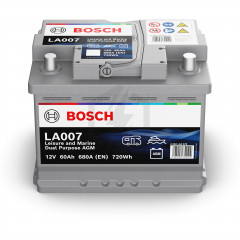 Batterie décharge lente Bosch AGM LA007 12v 60ah 0092LA0070