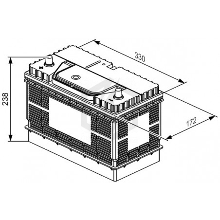 Batterie décharge lente Bosch AGM LA007 12v 60ah 0092LA0070