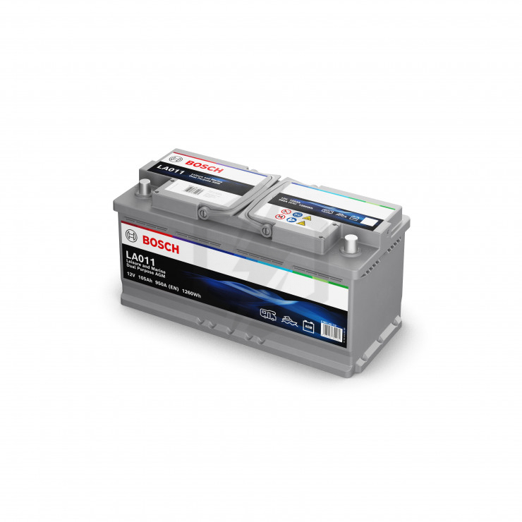 Bosch L4034 Batterie Loisirs 12V 105Ah - Camping-car Bateau Décharge Lente 800A