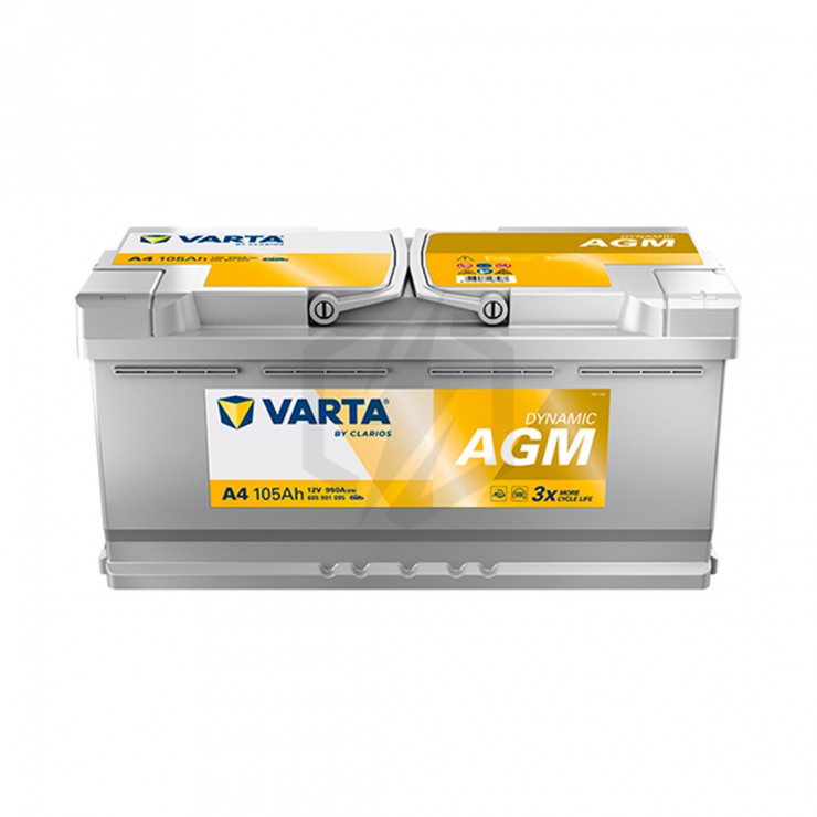 Batterie Varta START-STOP AGM A4 12V 105ah 950A 605 901 095 L6D