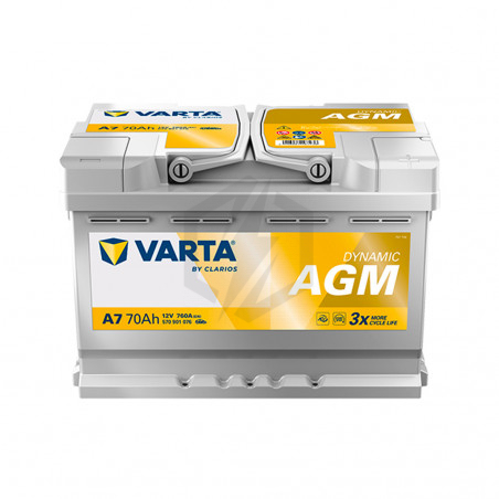 Batterie Varta START-STOP AGM A7 12V 70ah 760A 570 901 076 L3D