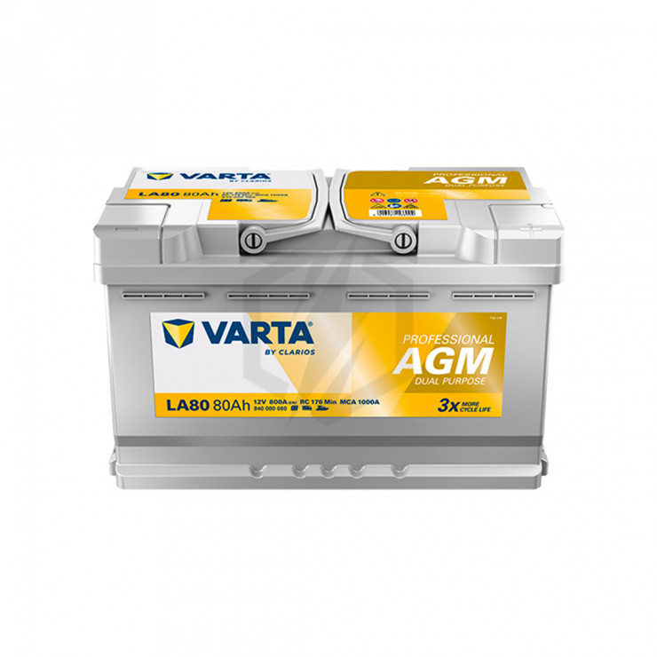 Batterie décharge lente AGM Varta LA80 12v 80ah