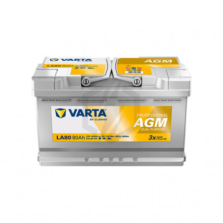 Batterie décharge lente AGM Varta LA80 12v 80ah