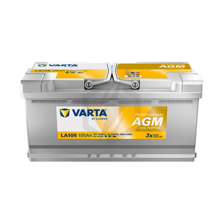 Batterie décharge lente AGM Varta LA105 12v 105ah