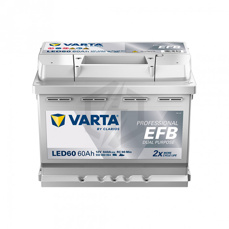 Batterie décharge lente VARTA LED60 12V 60AH 680 EFB X2D