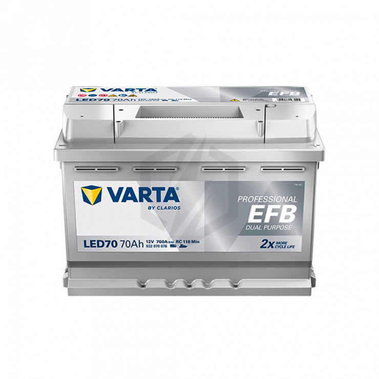 Batterie décharge lente VARTA LED70 12V 70AH EFB 930070076 X3D