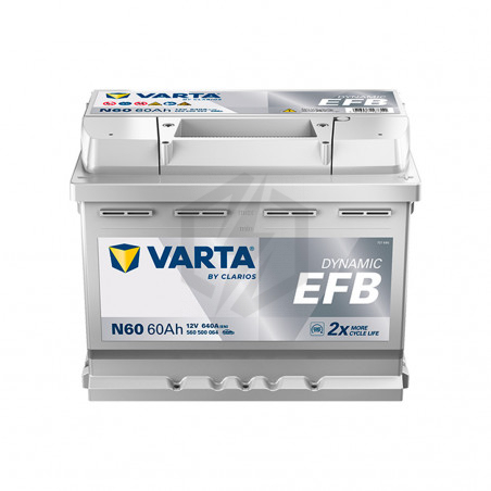 Batterie Varta Blue Dynamic EFB N60 12v 60ah 640A 560 500 064 L2D