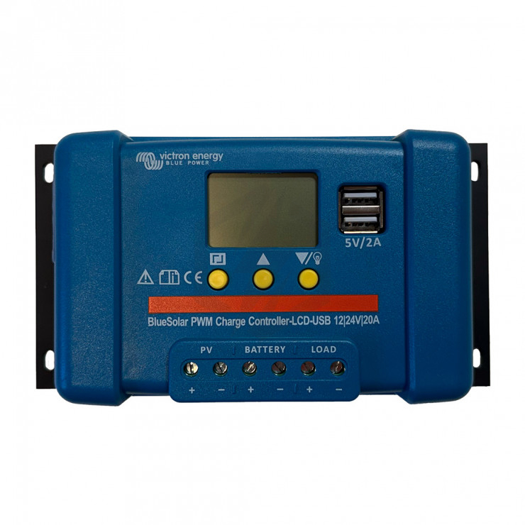 Contrôleur de charge BlueSolar PWM LCD/USB 12/24v 20A SCC010020050