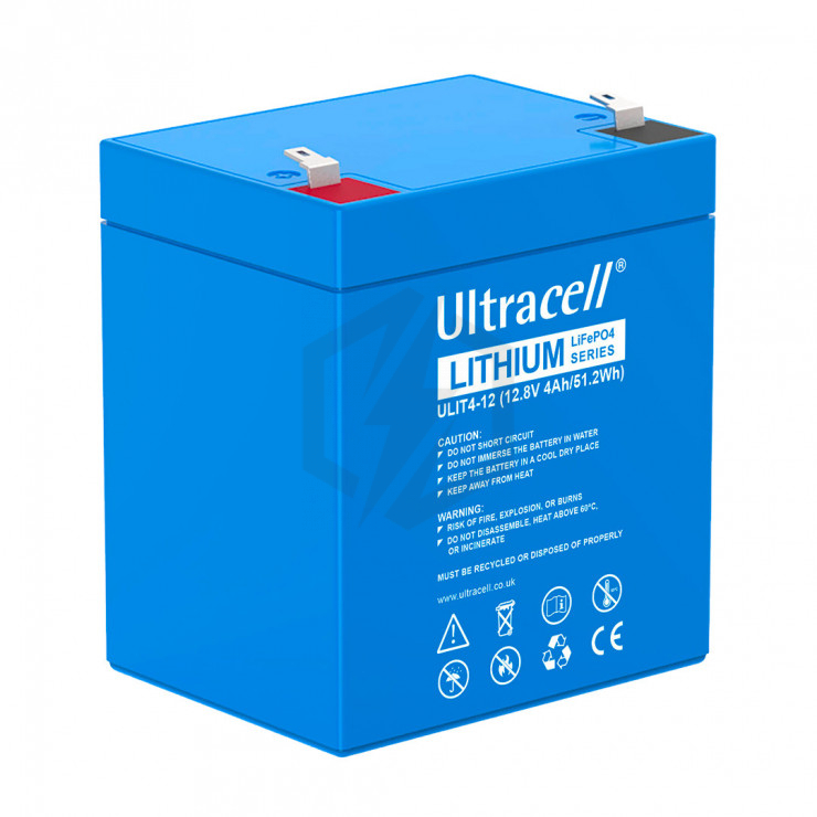 Batterie Ultracell lithium 12.8V 4ah