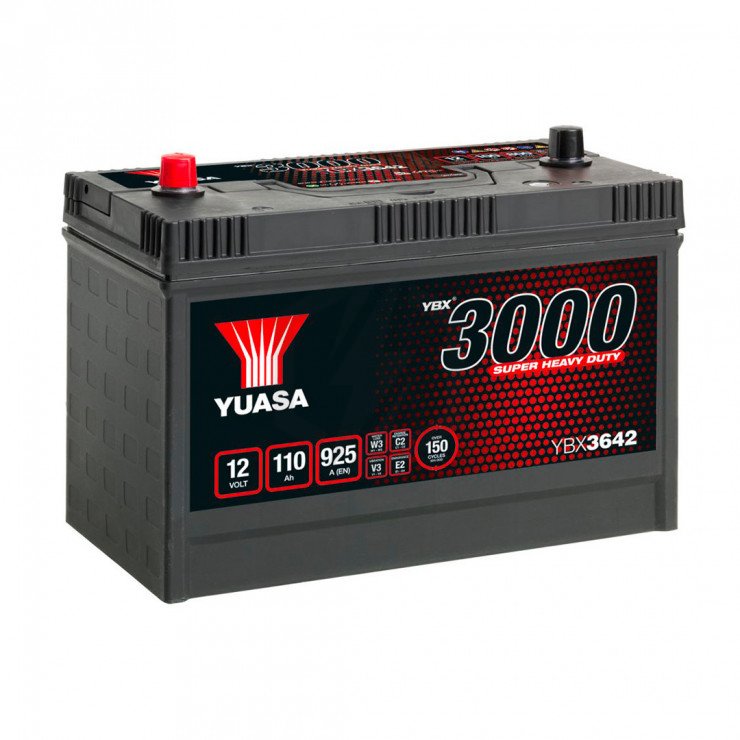 Batterie YUASA SHD YBX3642 12v 110AH 925A (IDEM 640SHD)