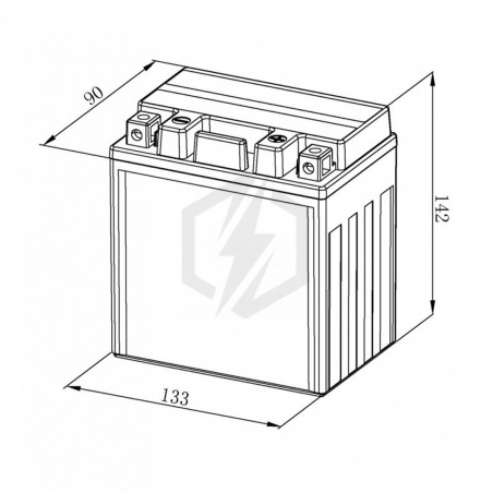 Batterie moto Bosch FA116 YB10L-A2 12N10-3A 12V 10AH 120A