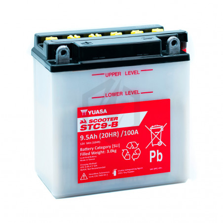 Batterie scooter YUASA STC9-B YB9-B 12V 9.5AH 100A