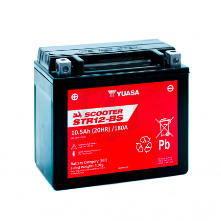 Batterie scooter YUASA STR12-BS YTX12-BS 12V 10AH 180A