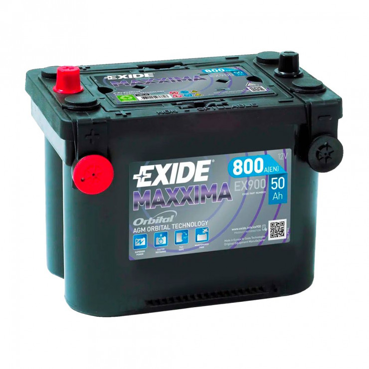 Batterie AGM EXIDE EX900 12V 50Ah 800A
