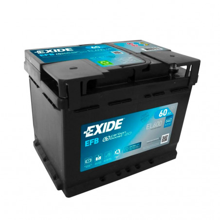 Batterie Exide EFB Start And Stop EL600 12V 60ah 640A L2D