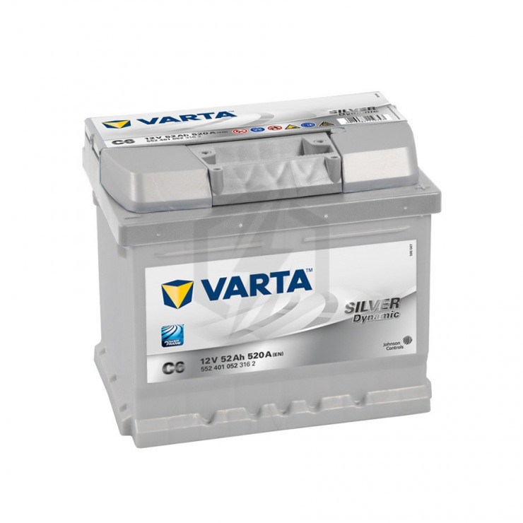 Batterie Varta Silver Dynamic C6 12v 52ah 520A 552 401 052 LB1D