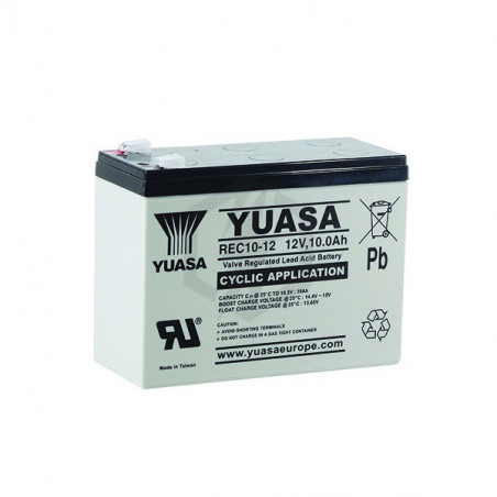 Batterie plomb étanche REC10-12 Yuasa 12v 10ah