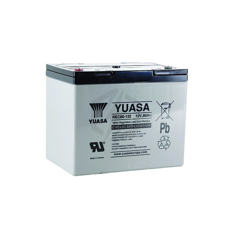 Batterie plomb étanche REC80-12 Yuasa 12v 80ah