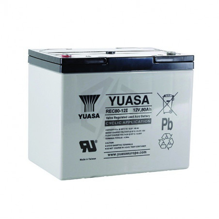 Batterie plomb étanche REC80-12 Yuasa 12v 80ah