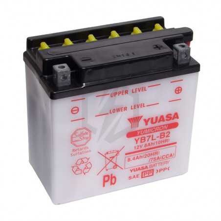 Batterie moto YUASA YB7L-B2 12V 8.4ah 75A