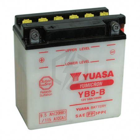 Batterie moto YUASA YB9-B 12V 9.5AH 115A