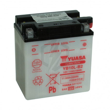 Batterie moto YUASA YB10L-B2 12V 11.6AH 120A