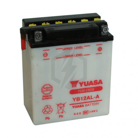 Batterie moto YUASA YB12AL-A 12V 12.6AH 150A