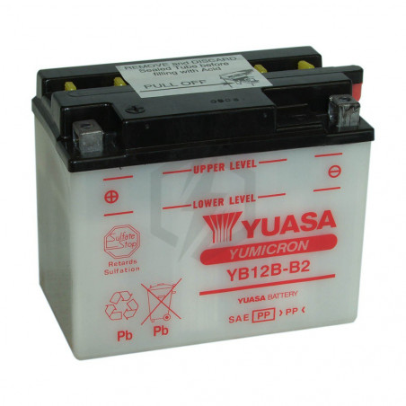 Batterie moto YUASA YB12B-B2 12V 11.6AH 140A